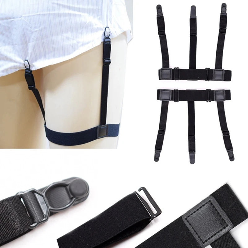 Adjustable shirt holder belt