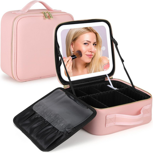 Ledmirror Makeup Bag (pink)