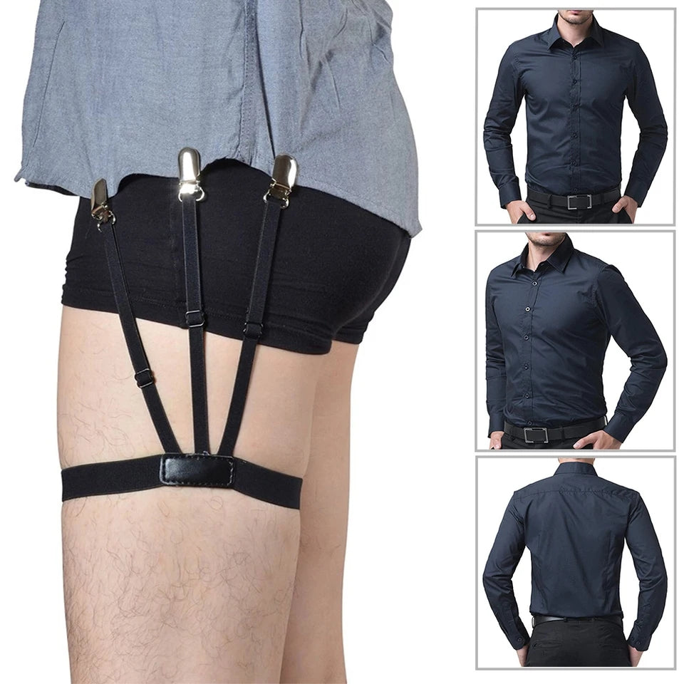 Adjustable shirt holder belt