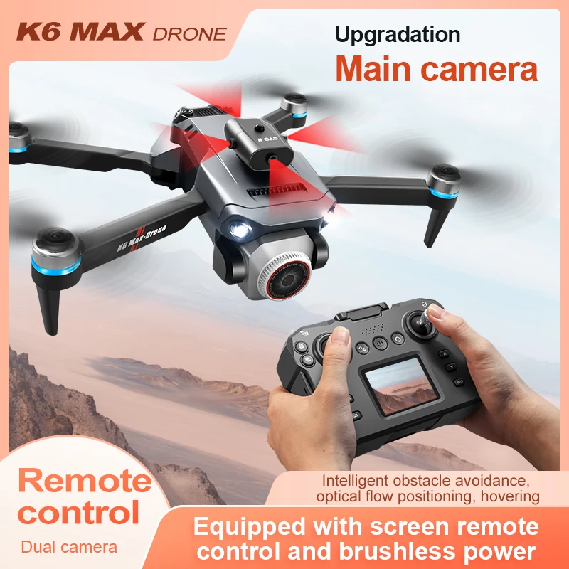 2024 New K6 Max 4K HD Screen Controlled Drone Real-Time Transmission