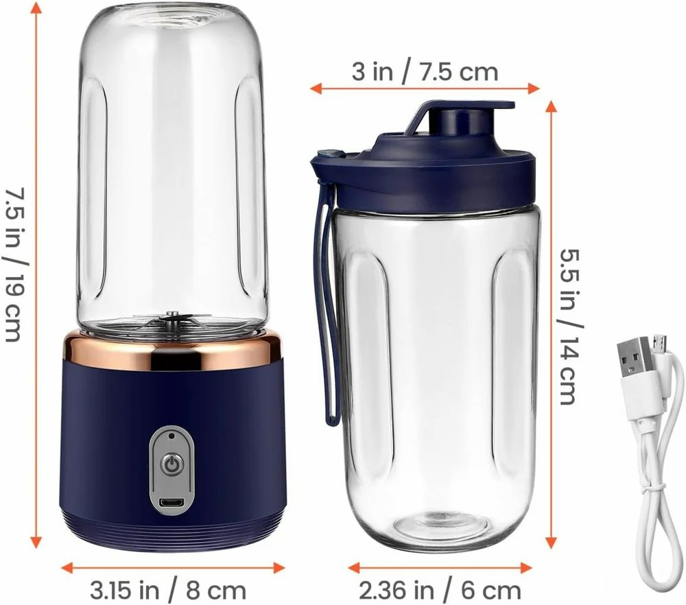 Electric Small Portable Blender & Juicer for Home, 300 ml