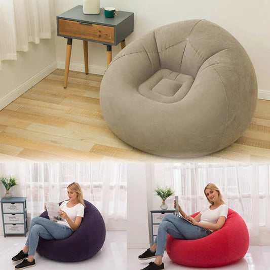 Large Lazy Inflatable Sofa Chairs PVC Lounger Seat Pouf Puff Couch