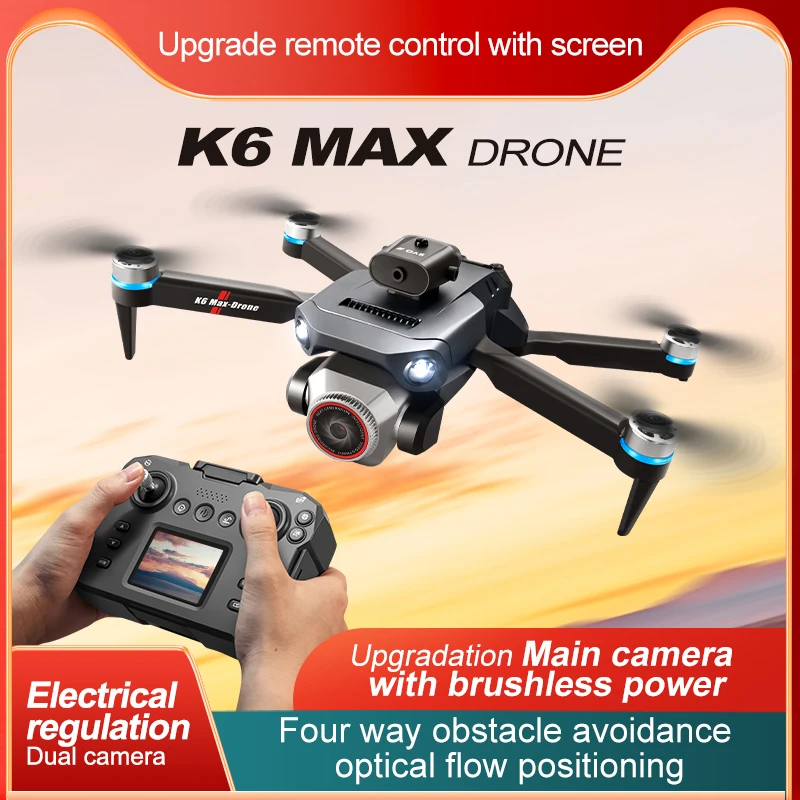 2024 New K6 Max 4K HD Screen Controlled Drone Real-Time Transmission